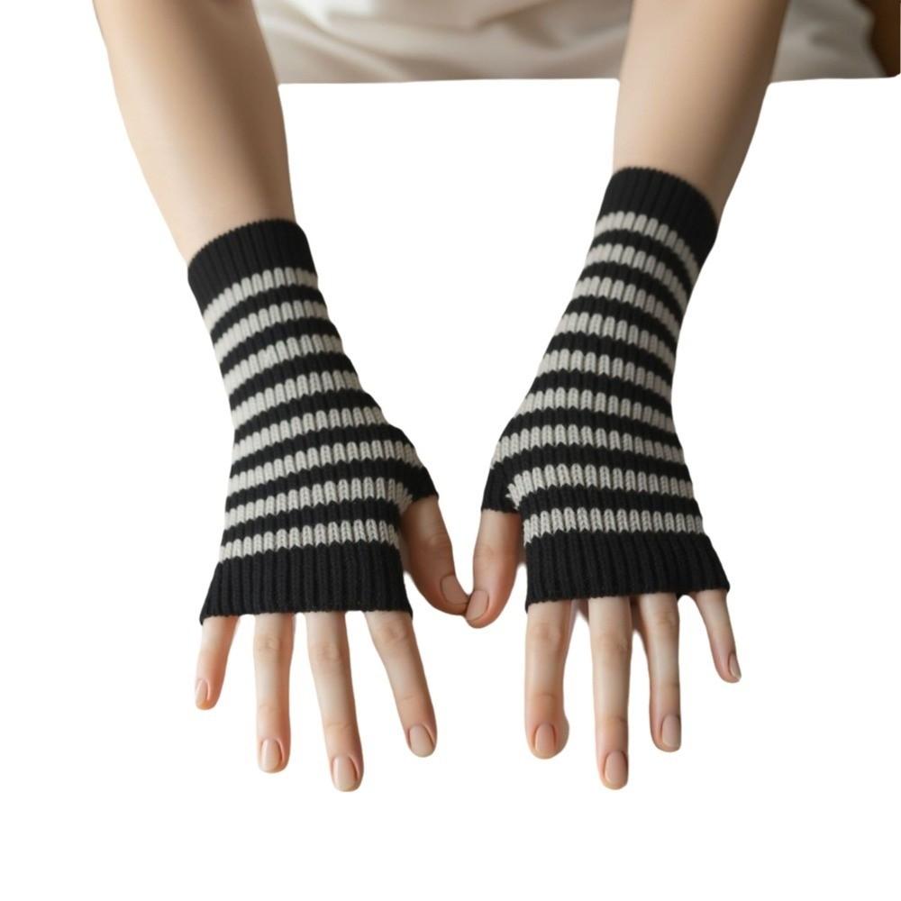 Crochet Warmer Knitted Arm Gloves Soft Knitted Long Mittens Fashionable Arm Warmers  Casual Wear