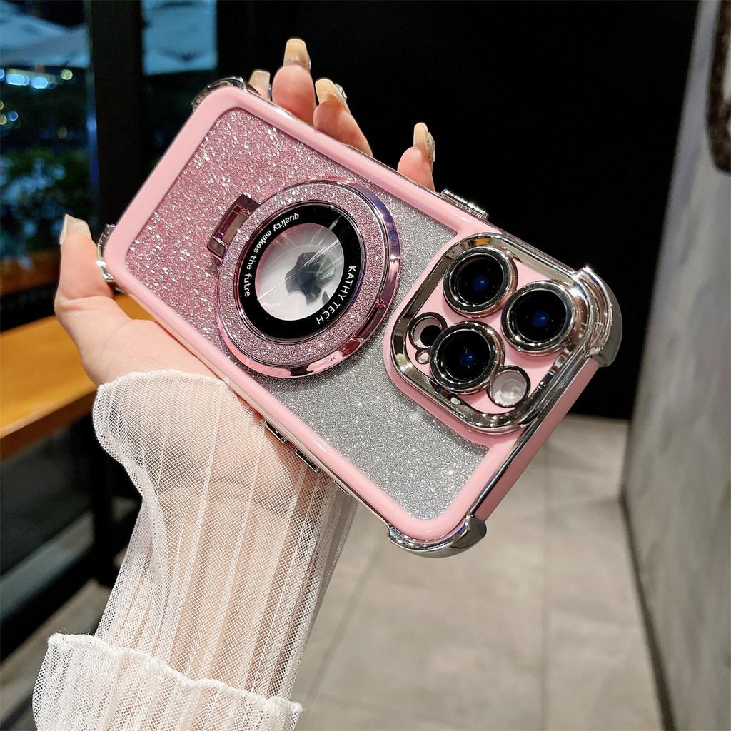 The Dual-color Stand Magnetic Phone Case Is Suitable for The IPhone16promax Shell and The Apple 15plus Protective Case To Prevent Drops