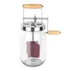 Ручная маслобойка Swagell, Прозрачная, 1,5 литра, Деревянная ручка, Встряхивание, Шестерни из нержавеющей стали, Ручная маслобойка