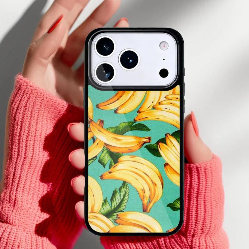 Banana Leaf Phone Case for iPhone 17 16 15 14 13 Pro Max Back Cover for 12 11 Pro Coque