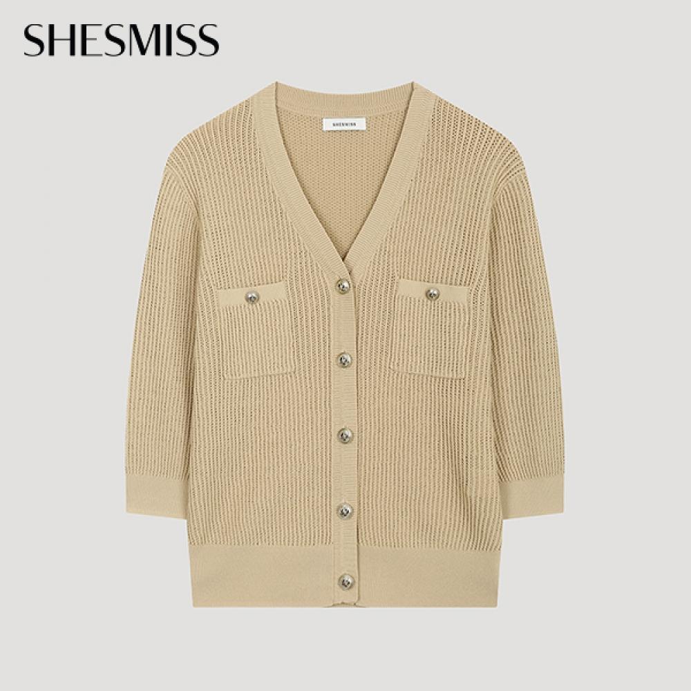 

She S miSS V Neck 3 4 SleeVe Cardigan SSkcdo22060 Be beige/55