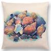 New Arrival Dreamlike Watercolor Painting Cute Girls Colorful Flowers Marine Cushion Cover Home Decor Car Sofa Throw Pillow Case
