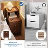 Ultra-Narrow Bedside Table with 2 Drawers Modern Narrow Nightstand Bedside Storage Small Cabinet for Bedroom Furniture Bed Table