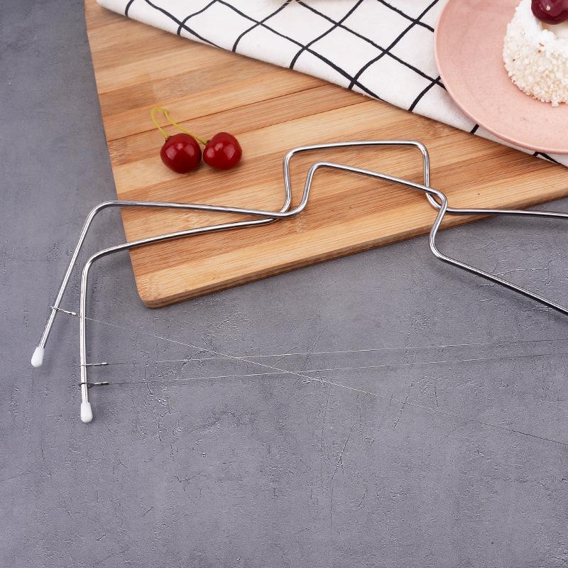 1PCS Einstellbare Diy 2-Draht Schicht Scheibe Brot Cutter Langlebig Leveler Edelstahl Kuchen Backen Werkzeuge Küche Gadget