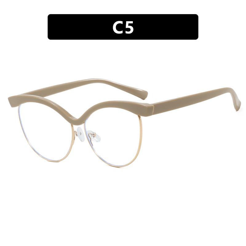 New Fashion Eyebrow Cat Eye Anti Blue Light Glasses Daily Leisure Eyeglasses Frame Blue Light Blocking Computer Glasses