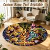 Round Rug Custom NameDragon Ball Pattern Non Slip Carpet Home Floor Decor