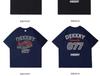 Summer Fashion Heavyweight Retro Men's English Letters 100% Cotton Printed Round Neck High-quality Casual Fitness Street T-shirt