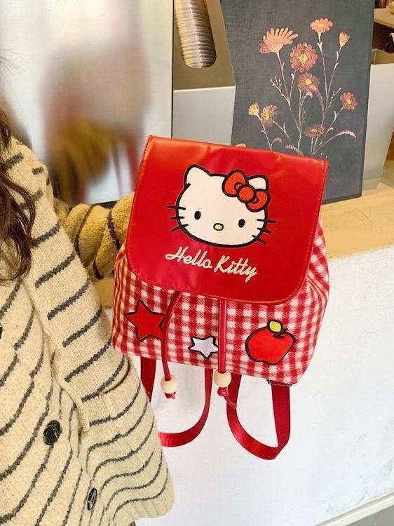 Zaino Cartoon in PU Carino Hello Kitty Gatto Kt Per Studenti E Uso Quotidiano