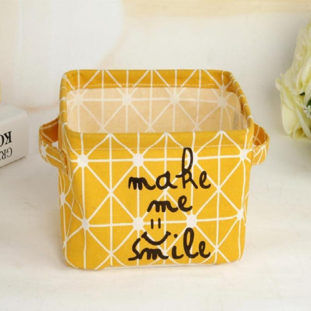 1Pcs of Cotton Linen Storage Box Creative Desktop Debris Storage Basket