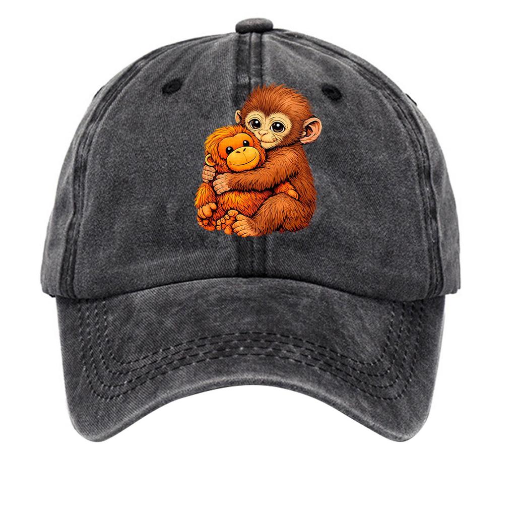 Boné de Beisebol de Algodão Lavado com Topo Mole Desgastado Estampado Chapéu Jeans para Homens, Chapéu Retrô Europeu e Americano