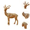 Brass Small Goat Ornament Mini Antelope Figure Car Dashboard Decoration Micro Landscape Sheep for