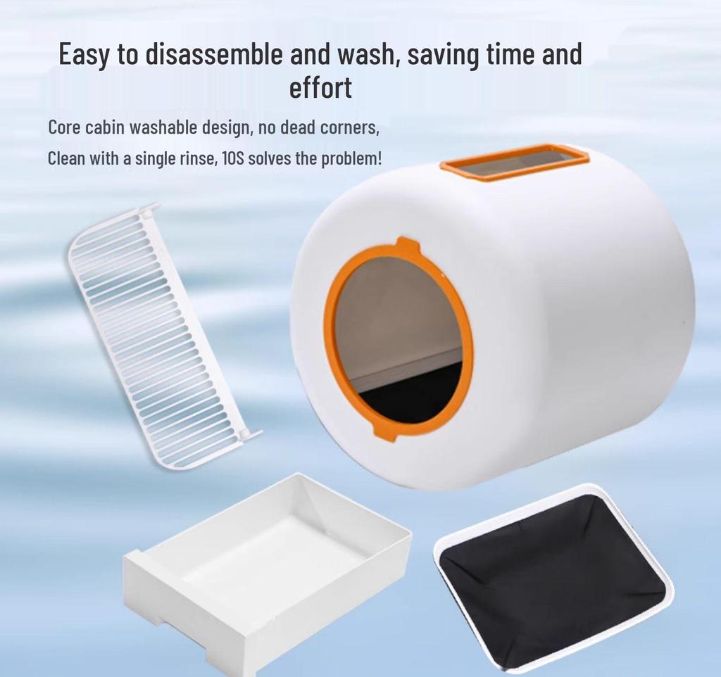 Smart Automated Cat Litter Box: Fully Enclosed, Electric, Deodorizing, Anti-Splash, Self-Cleaning.