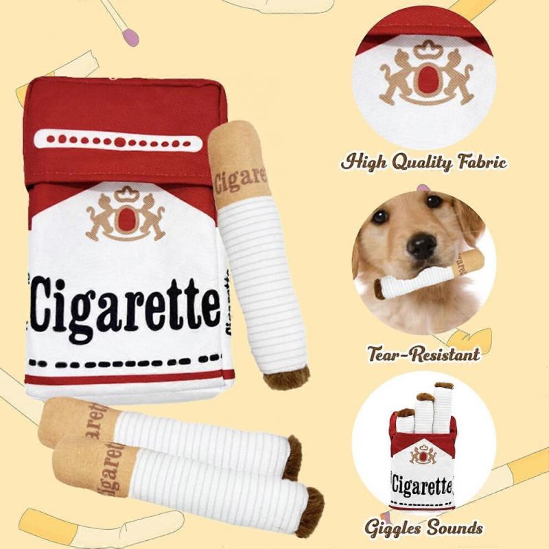 Interactive Giggles Dog Toys Funny Cigarettes Dog Toy Squeaky Cigar Pet Toys