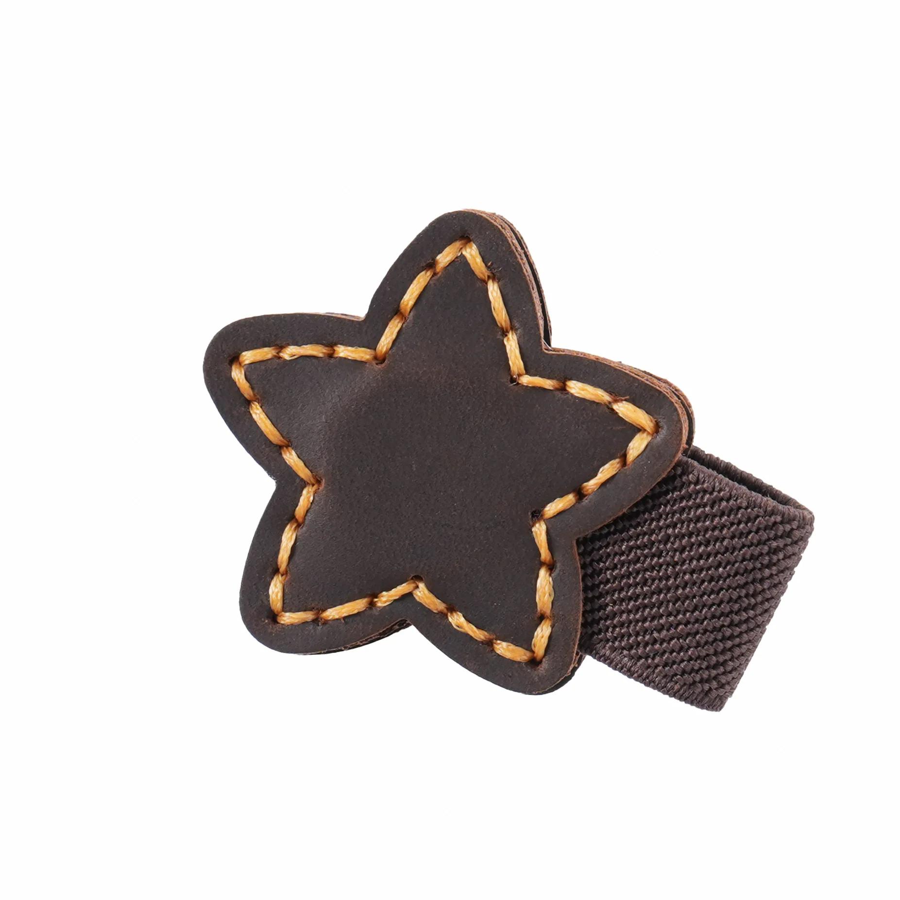 

Magnetic Bookmark Crazy Horse Leather Genuine Leather Retro Star Magnetic Book Clips Creative Page Marker Book Lover Stationery кофейный