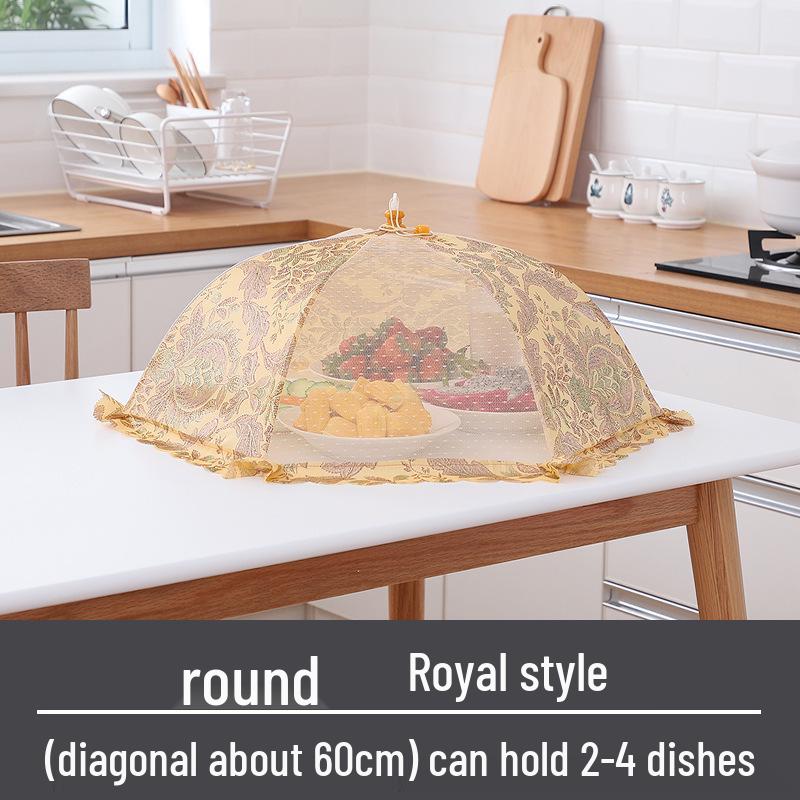 Foldable Insect-Repellent Kitchen Umbrella for Protecting Food and Vegetables