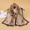 New Print Chiffon Scarf Shawl Women Sunscreen Silk Scarf Turban Long Wrap Beach Travel Outdoor Accessories Trendy Headband