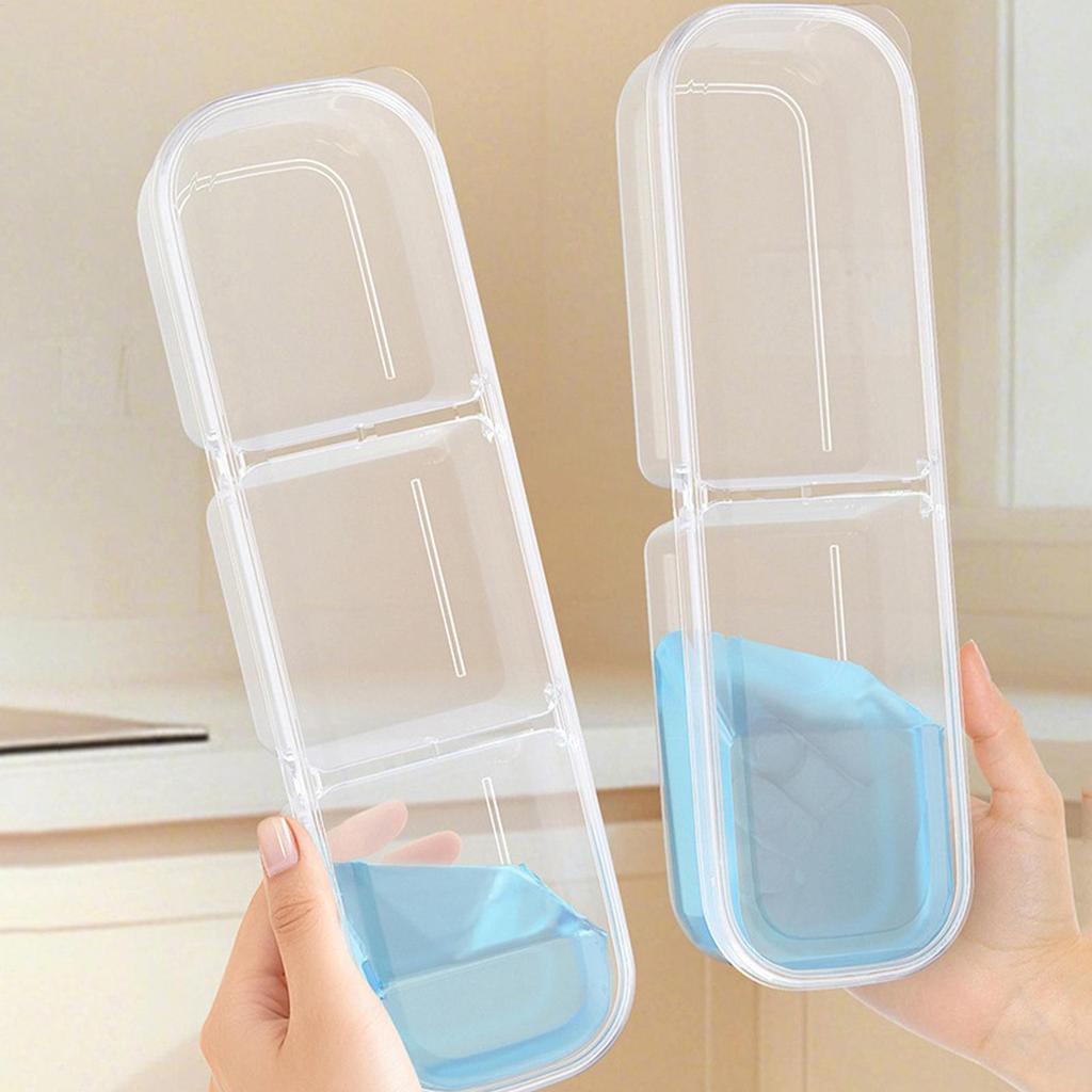 2/3 Grids Food Storage Box Portable Compartment Refrigerator Freezer Organizers Sub-Packed Meat Onion Ginger Clear Kitchen Tool