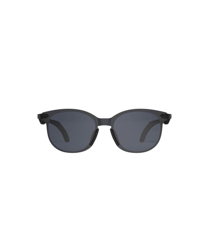 Wing Flatto Round Sports Sunglasses (Black Silver)