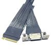 M.2 to Oculink 4i Extension Cable PCIe4.0 Gen4 Silver Plated Cable for M.2 M Key NVME to SFF8611 Adapter Cable