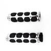 TASWK Motorcycle Chrome Rubber Handle Grip 1inch/25mm Handlebar Grip Fits