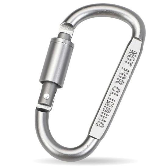 6Pcs Locking Carabiners D Ring Key Clip Spring Snap Hook Latch Hooks