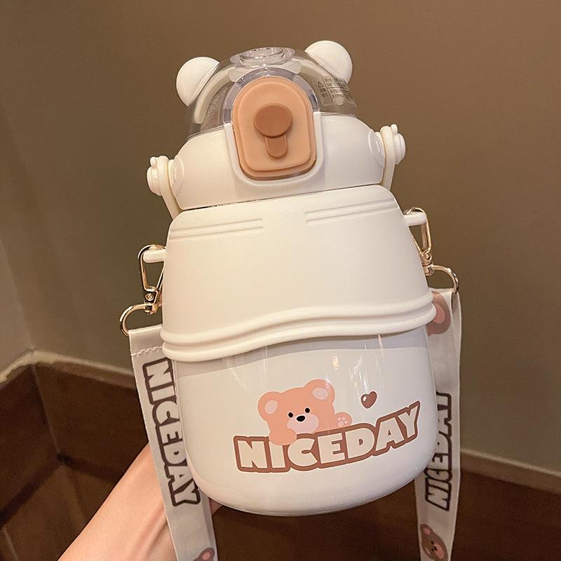 Large Capacity Multi-function Thermos Cup 1000ml Vacuum Flasks Portable Stainless Steel Thermos Cup Water Bottle Travel Tea Mug Office Thermos Cup