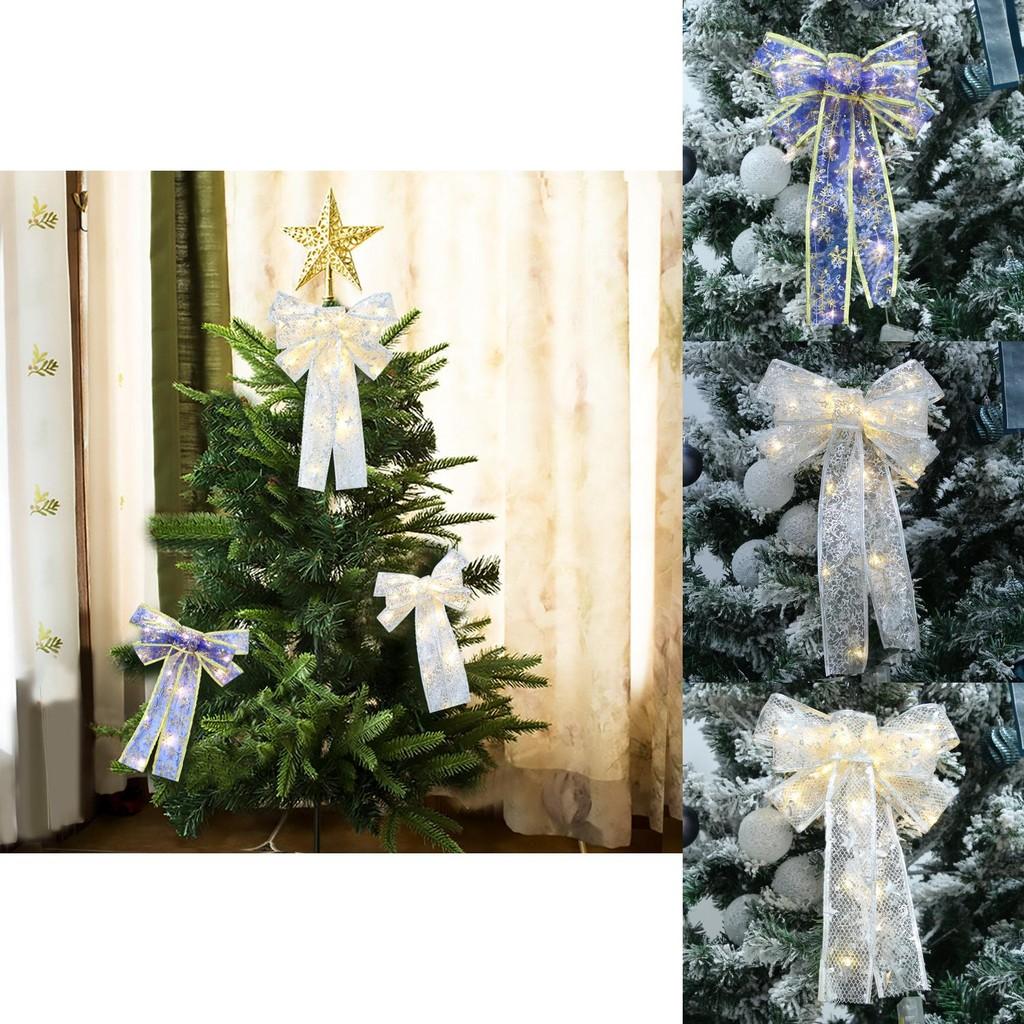 Dual Layer Charming Christmas Ribbons With Warm Lighting For Beautiful Tree Accents