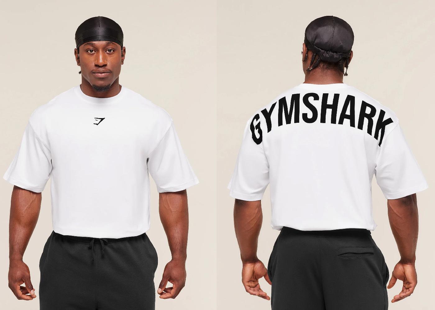 Gymshark Vīriešu Power īsām piedurknēm brīva