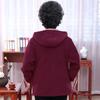 Damen Fleece-gefütterte Kapuzen-Sweatshirtjacke für Mittelalte & Ältere - Oma Herbstbekleidung