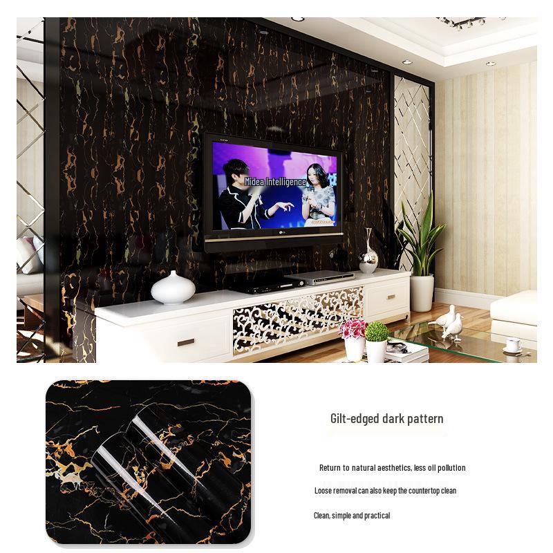 3D Marble Wall Sticker: Self-Adhesive, Oil-Proof, Thickened Decor for Bathroom, Kitchen, Wardrobe