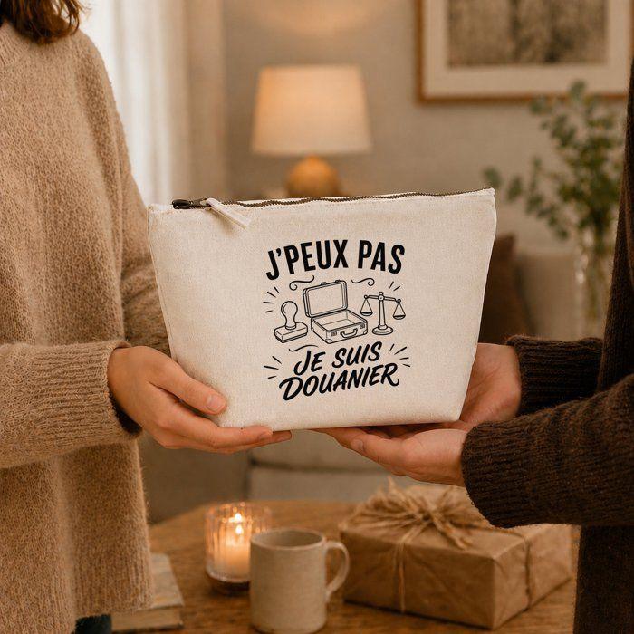 Trousse de toilette - PLANETEE - J'peux pas minimaliste - Beige - 100% coton - 3 L
