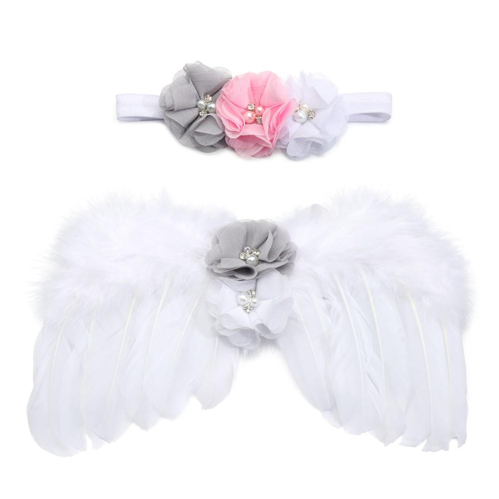 New Kids Dress Girls Headwear Baby Clothing Angel Wing Baby Photo Props Costumes For Infants Newborn Photography Accessories