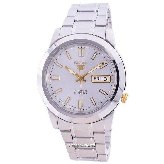 Восстановленные мужские часы Seiko Series 5 SNKK09J1 с автоматическим механизмом, сделано в Японии серебряный