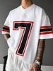 Men's Summer Casual Sports Short Sleeve T-Shirt, White, Minimalist, Fashionable