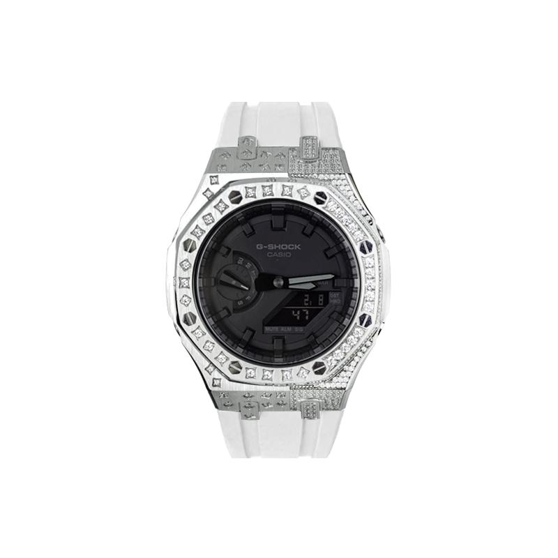 

CASIO Unisex Liquid Crystal/Analog Dual Display Series 44mm Black Watch GA-2100-1A1-- Regular Box