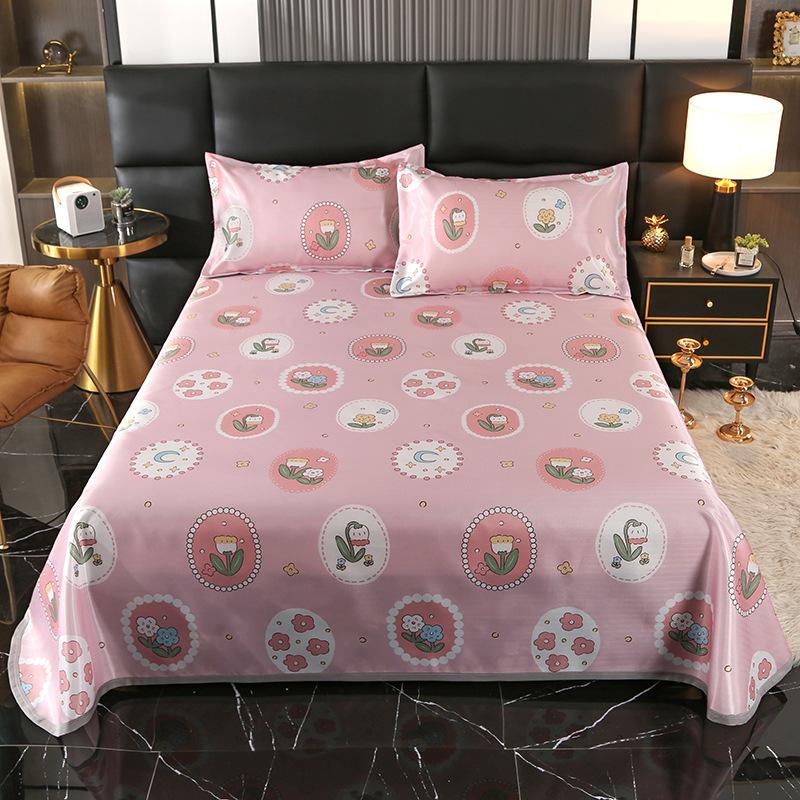 Eisseidenmatte Dreiteiliges Set Maschinenwaschbare Faltmatte Sommer Klimaanlagenmatte Haushalts-Rattanmatte Bettzeug