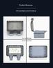 1116 Waterproof German Standard Socket IP66 1 Gang Switched Outlet 16A EU Outdoor Electrical Socket for Garden Workshop