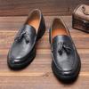 Fashion Men's Casual Business Leather Shoes Mens Slip-on Comfortable Tassels Loafers Men Outdoor Driving  Flats