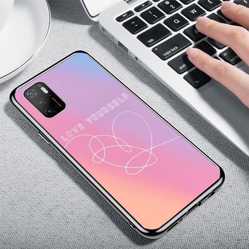 Love Yourself Flower Heart Line Kpop Phone Case For Xiaomi Poco F7 Ultra X7 X6 Pro X5 Redmi 15 15C 13 13C 12 12C 10 10A 10C 9 9A