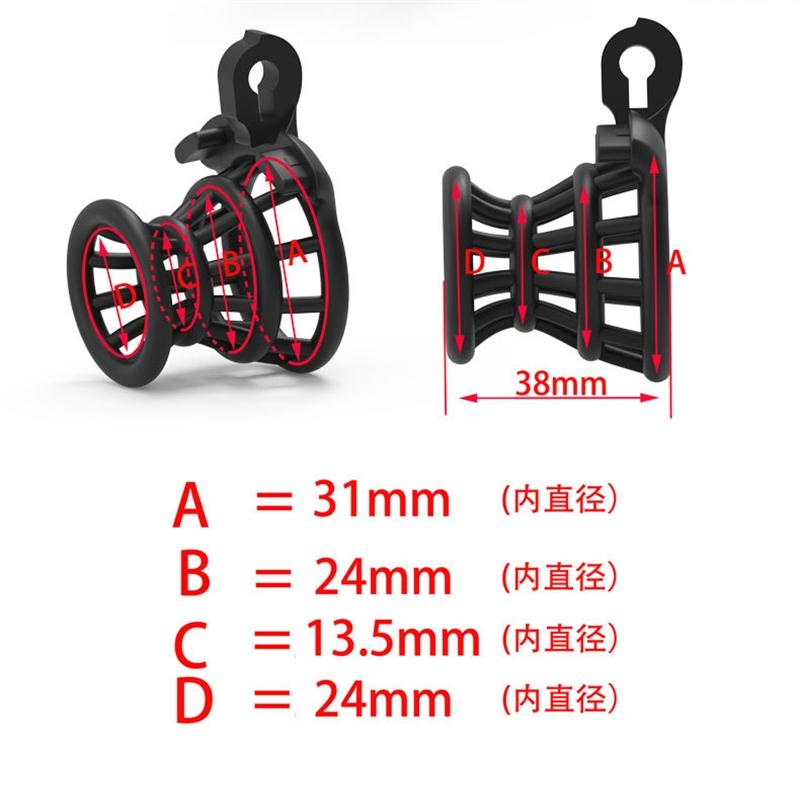 2025 New Male Negative Chastity Cage 4 Colors Cock Cage Abstinence Control Sissy Penis Lock with 4 Size Rings Adult Products