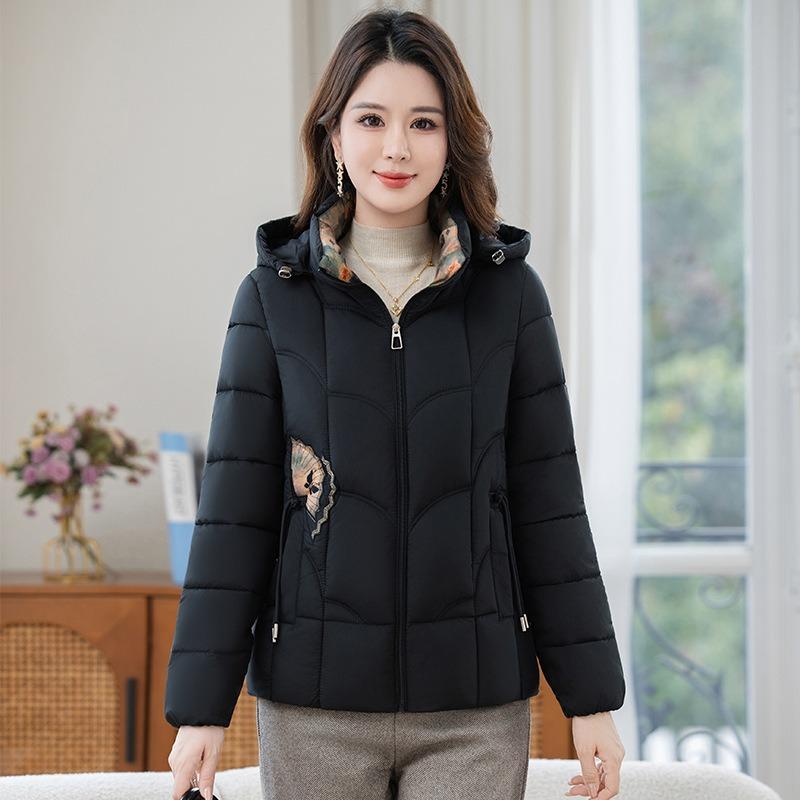 Grandma Winter Padded Clothes Women's Middle-aged and Elderly Padded Jackets Thickened Mother Down Padded Jackets Old Lady Hooded Clothes