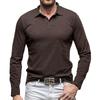 Polo Long Mens Sleeve Shirts 3button Casual Slim Fit Basic Tshirts Moisture Wicking Breathable Athletic Workout Collared Tops Golf Polo For Male