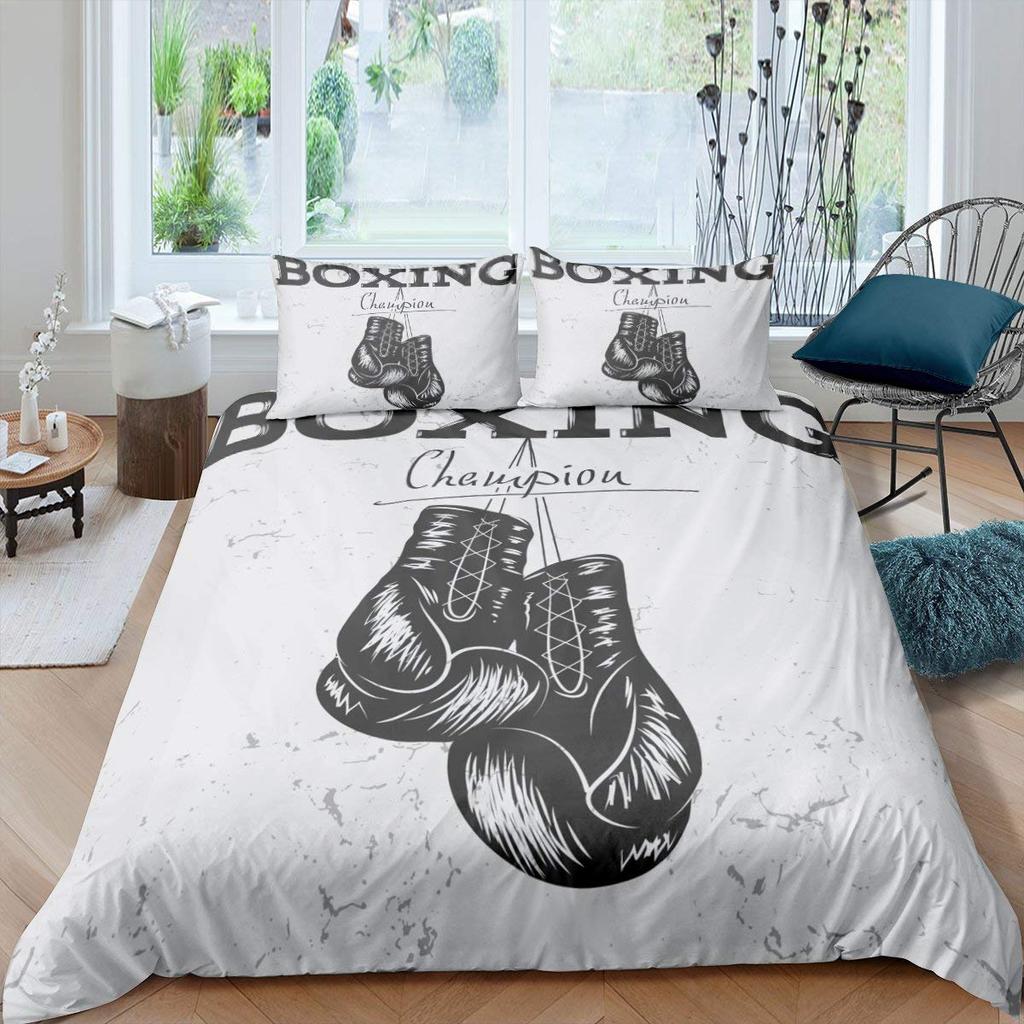 Boxen Königin Bettbezug Gamer Wettbewerbs Sport Bettwäsche Set Galaxie Hell Bunt Steppdeckenbezug Polyester Bettdeckenbezug