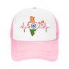 Heartbeat Of India Tricolor Map Pulse Art  Casual Sun Hats For Women Unisex Spring  Outdoor Sports Baseball Cap Vintage Hats