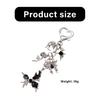 Contemporary Ribbon Keychain Minimalist Black Alloy Jewelry For Daily Use Stylish Women's Accessory Gift Set