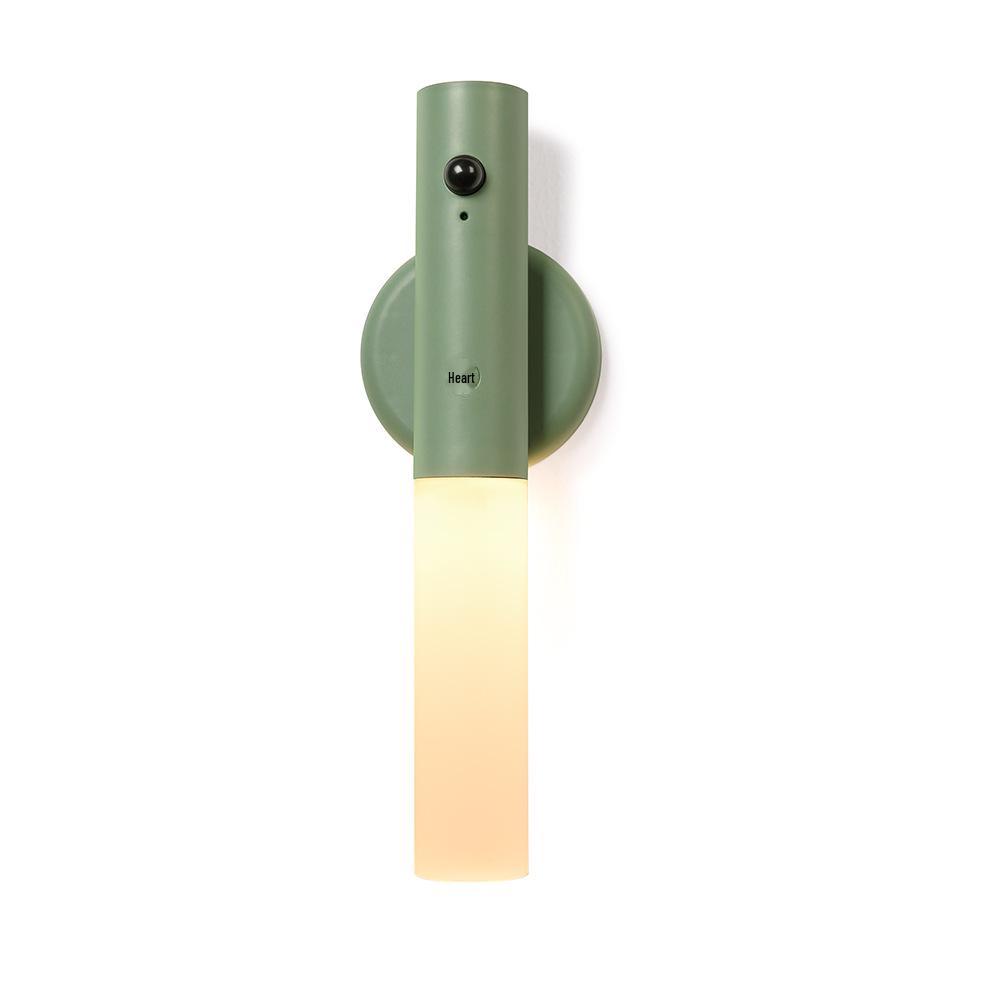 Smart Rechargeable LED Night Light: Solid Wood with Motion Sensing for Home & Hallways