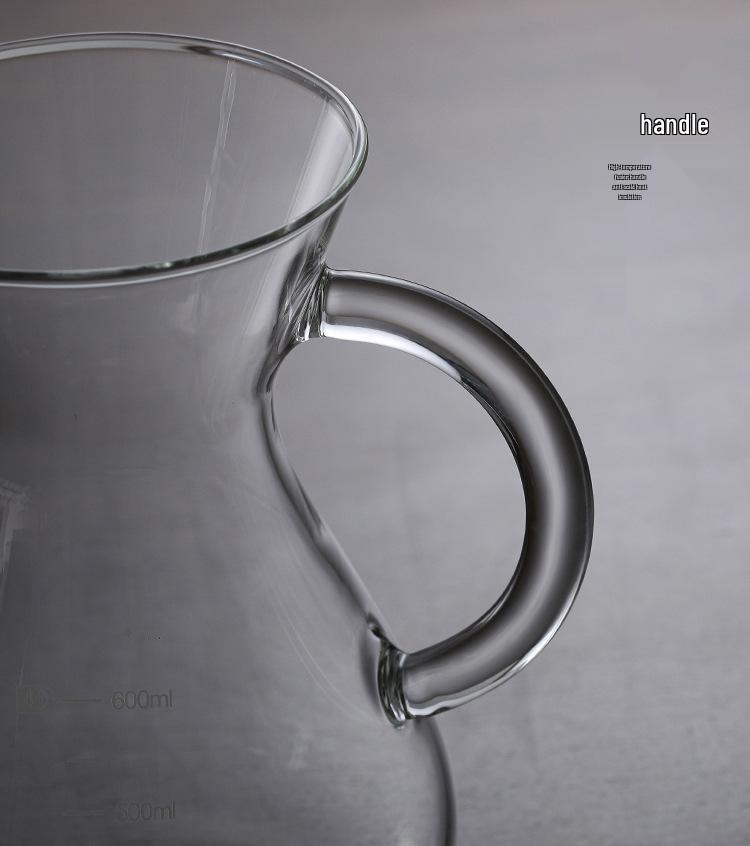 Glass Coffee Pot with Handle & Scale - Pour Over Coffee Drip Filter Set