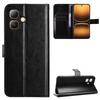 Wallet Case for Infinix - Leather/PU, Black, With Lanyard