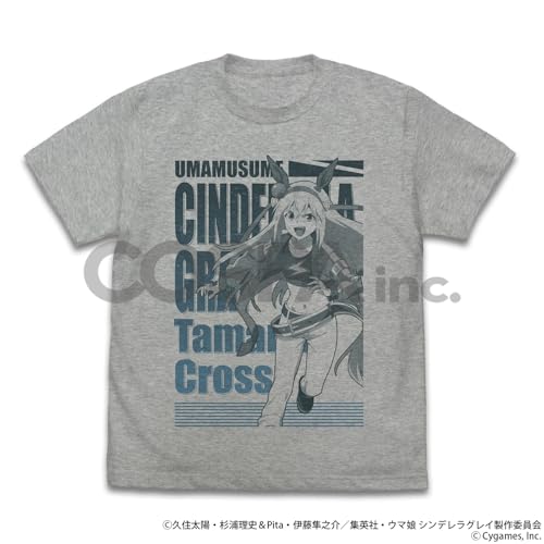 [Official] 2D Cospa Anime  Uma Musume Cinderella Gray  Tamamo Cross T-Shirt MIX GRAY M size