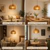 Wood Pendant Lamp Solid Wood E27 100cm Adjustable Hanging Light Soft Eye Protection Lighting For Dining Kitchen Cafe Home Users